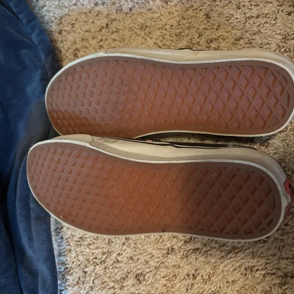 Vans Black and Pink Loafers Slip-Ons - Picture 4 of 5